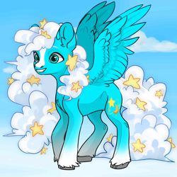 Size: 1024x1024 | Tagged: safe, oc, pegasus, pony, avatar maker factory, cloudy stars, female, mare, sky