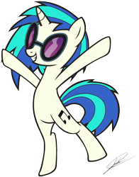 Size: 1800x2300 | Tagged: safe, artist:dsonic720, artist:icicle-wicicle-1517, color edit, edit, dj pon-3, vinyl scratch, pony, unicorn, bipedal, colored, female, mare, simple background, solo, transparent background