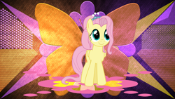 Size: 5120x2880 | Tagged: safe, artist:laszlvfx, artist:magnusmagnum, edit, fluttershy, pony, g4, solo, wallpaper, wallpaper edit