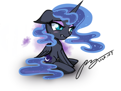 Size: 3500x2625 | Tagged: safe, artist:musical ray, nightmare moon, princess luna, alicorn, pony, adorable face, cute, fangs, female, floppy ears, high res, mare, moon, moonabetes, solo