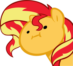 Size: 615x558 | Tagged: safe, artist:nano23823, sunset shimmer, pony, unicorn, g4, .svg available, :i, base used, bust, female, mare, simple background, solo, svg, transparent background, vector