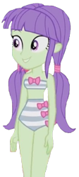 Size: 919x2048 | Tagged: safe, edit, edited screencap, screencap, starlight, equestria girls, equestria girls series, g4, lost and found, spoiler:eqg series (season 2), background human, background removed, bandeau, bare shoulders, bow, clothes, grin, high waisted bikini, midriff, not a vector, pigtails, simple background, sleeveless, smiling, solo, strapless, strapless bikini, striped swimsuit, swimsuit, transparent background