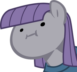 Size: 526x494 | Tagged: safe, artist:nano23823, maud pie, earth pony, pony, g4, .svg available, :i, base used, bust, clothes, female, grumphead, mare, simple background, solo, svg, transparent background, vector