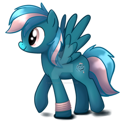 Size: 1280x1281 | Tagged: safe, artist:safizejaart, oc, oc only, pegasus, pony, deviantart watermark, obtrusive watermark, simple background, smiling, solo, spreading, transparent background, watermark