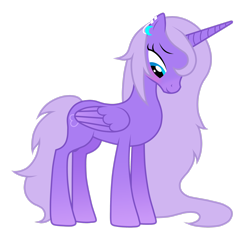 Size: 2514x2386 | Tagged: safe, artist:jennieoo, oc, oc only, oc:lavender heart, alicorn, pony, g4, commission, high res, long hair, piercing, show accurate, shy, simple background, solo, transparent background, vector