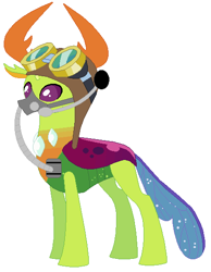 Size: 432x556 | Tagged: safe, artist:hubfanlover678, thorax, changedling, changeling, g4, aviator goggles, aviator hat, gas mask, goggles, hat, headset, king thorax, mask, simple background, solo, white background