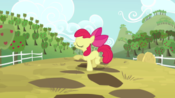 Size: 1280x720 | Tagged: safe, screencap, apple bloom, earth pony, pony, g4, pinkie apple pie, female, filly, solo