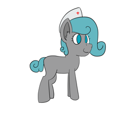 Size: 1380x1280 | Tagged: safe, artist:derpy_the_duck, oc, oc only, oc:maria, earth pony, pony, hat, nurse hat, simple background, solo