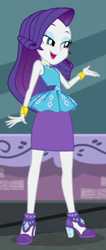 Size: 246x581 | Tagged: safe, screencap, rarity, equestria girls, equestria girls series, g4, street chic, spoiler:eqg series (season 2), autumn, bracelet, clothes, cropped, eyeshadow, female, geode of shielding, high heels, jewelry, lidded eyes, magical geodes, makeup, open mouth, pencil skirt, rarity peplum dress, shoes, skirt, solo
