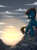 Size: 2048x2732 | Tagged: safe, artist:alphadesu, oc, oc only, oc:slashing prices, pony, unicorn, cliff, cloud, cutie mark, dawn, high res, looking back, male, ocean, sky, solo, stallion, sun, sunrise, unshorn fetlocks