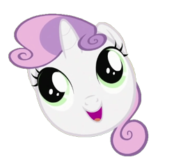 Size: 468x423 | Tagged: safe, edit, edited screencap, screencap, sweetie belle, pony, unicorn, g4, cute, diasweetes, faic, looking up, open mouth, simple background, smiling, solo, transparent background