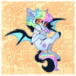 Size: 2600x2600 | Tagged: safe, artist:_spacemonkeyz_, oc, oc only, oc:pidge, bat pony, pony, high res, solo