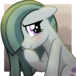 Size: 2048x2048 | Tagged: safe, artist:whitequartztheartist, marble pie, earth pony, pony, g4, blushing, female, high res, mare, solo