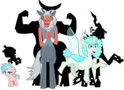 Size: 4050x2943 | Tagged: safe, artist:urhangrzerg, cozy glow, lord tirek, queen chrysalis, centaur, changeling, pegasus, pony, g4, alternate universe, female, filly, male, mare, simple background, transparent background