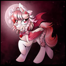Size: 2048x2048 | Tagged: safe, artist:mychelle, oc, oc only, oc:linen, bat pony, pony, female, high res, mare, solo