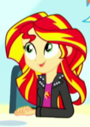 Size: 350x492 | Tagged: safe, screencap, rainbow dash, sunset shimmer, epic fails, equestria girls, g4, my little pony equestria girls: summertime shorts, cropped