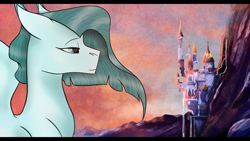 Size: 1280x720 | Tagged: safe, artist:toptian, oc, oc only, pegasus, pony, canterlot castle, male, outdoors, pegasus oc, solo, stallion, wings