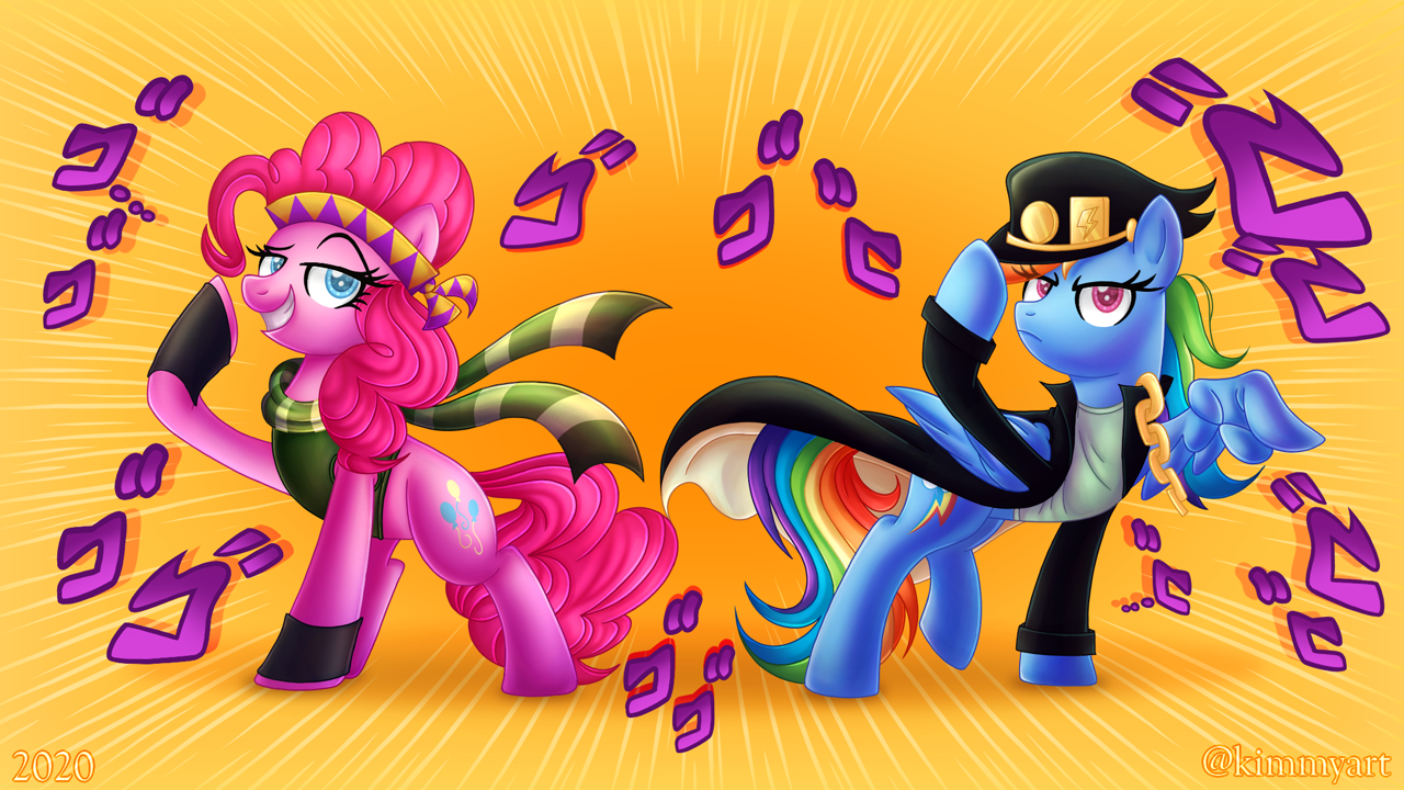 Mlp Menancing #2462102 - safe, artist:kimmyartmlp, pinkie pie, rainbow dash, earth ...