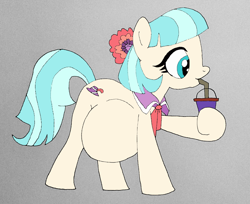 Size: 862x704 | Tagged: safe, artist:mj455, coco pommel, earth pony, pony, g4, belly, big belly, coco preggo, cocobetes, cute, drinking, drinking straw, female, mare, pregnant, simple background, solo