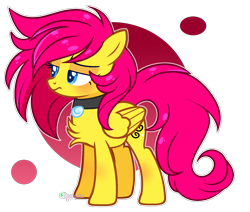 Size: 2000x1695 | Tagged: safe, artist:2pandita, oc, oc only, pegasus, pony, choker, female, mare, simple background, solo, transparent background