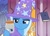 Size: 2723x1967 | Tagged: safe, artist:hereward, derpibooru exclusive, edit, vector edit, princess celestia, princess luna, trixie, g4, canterlot throne room, depowered, hoofheld, jar, micro, pony in a bottle, shrunk, shrunken ponies, shrunklestia, smiling, smirk, tome of power, trapped, vector