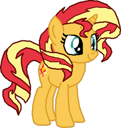 Size: 308x325 | Tagged: safe, artist:theinflater19, sunset shimmer, pony, unicorn, g4, imminent inflation, simple background, solo, transparent background
