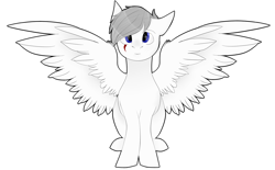 Size: 3114x1926 | Tagged: safe, artist:toptian, oc, oc only, oc:light knight, pegasus, pony, pegasus oc, simple background, solo, spread wings, white background, wings