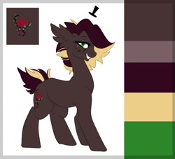 Size: 544x494 | Tagged: safe, oc, oc only, earth pony, pony, earth pony oc, eye scar, grin, hat, male, reference sheet, scar, smiling, solo, stallion, top hat