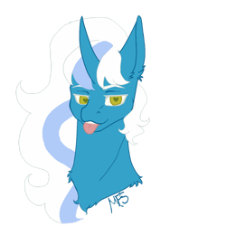 Size: 1280x1280 | Tagged: safe, artist:marifoxspirit, oc, oc only, oc:fleurbelle, alicorn, pony, alicorn oc, chest fluff, ear fluff, heart eyes, horn, simple background, solo, tongue out, transparent background, wingding eyes, wings, yellow eyes