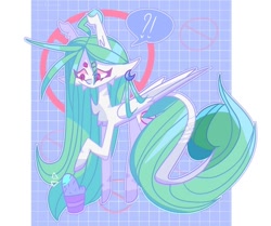 Size: 604x506 | Tagged: safe, artist:einkawans, oc, oc only, pegasus, pony, abstract background, exclamation point, interrobang, leonine tail, pegasus oc, question mark, solo, wings