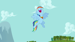 Size: 1280x720 | Tagged: safe, screencap, rainbow dash, pegasus, pony, g4, keep calm and flutter on, element of loyalty, female, mare, mawshot, nose in the air, open mouth, solo, uvula, volumetric mouth