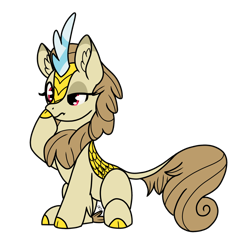 Size: 1864x1824 | Tagged: safe, artist:sevenserenity, oc, oc only, oc:mirage chaser, kirin, boop, curious, kirin oc, self-boop, simple background, sitting, solo, transparent background