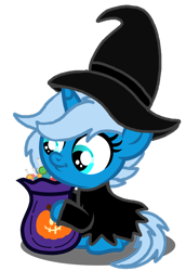 Size: 1280x1865 | Tagged: safe, artist:small-brooke1998, pony, unicorn, base used, candy, chromia, clothes, costume, crossover, foal, food, halloween, halloween costume, hat, holiday, simple background, solo, transformers, transparent background, witch hat
