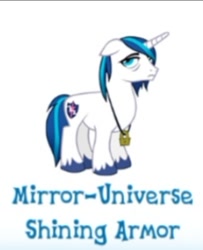 Size: 256x315 | Tagged: safe, gameloft, screencap, shining armor, pony, unicorn, g4, floppy ears, game screencap, male, mirror universe, sad, simple background, solo, stallion, white background