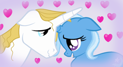 Size: 1214x670 | Tagged: dead source, safe, artist:jadeharmony, prince blueblood, trixie, g4, female, male, ship:bluetrix, shipping, straight