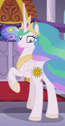 Size: 552x1066 | Tagged: safe, edit, edited screencap, screencap, princess celestia, alicorn, pony, a royal problem, g4, my little pony: friendship is magic, butt, cute, cutelestia, female, mare, plot, solo, sun, sunbutt, uruguay