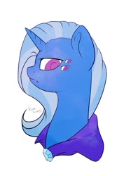 Size: 571x807 | Tagged: safe, artist:kebchach, trixie, pony, unicorn, g4, bust, colored pupils, extra eyes, profile, simple background, solo, white background