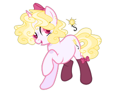 Size: 1600x1200 | Tagged: safe, artist:rose-moonlightowo, oc, oc only, pony, unicorn, clothes, female, magical lesbian spawn, mare, offspring, parent:pinkie pie, parent:princess celestia, parents:pinkielestia, simple background, solo, stockings, thigh highs, transparent background