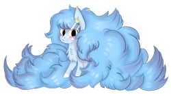 Size: 800x439 | Tagged: safe, artist:hunterthewastelander, oc, oc only, oc:dozy down, earth pony, pony, chibi, female, impossibly large hair, mare, simple background, solo, transparent background
