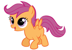 Size: 2926x2050 | Tagged: safe, artist:tardifice, scootaloo, pegasus, pony, g4, cute, cutealoo, high res, simple background, solo, transparent background, vector