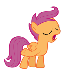 Size: 2390x2510 | Tagged: safe, artist:tardifice, scootaloo, pony, g4, high res, simple background, solo, transparent background, vector