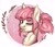 Size: 1716x1484 | Tagged: safe, artist:amens, oc, oc only, oc:hopple scotch, earth pony, pony, :p, bust, circle background, ear fluff, female, food, looking at you, mare, neck fluff, one eye closed, pigtails, portrait, simple background, smiling at you, solo, tongue out, wheat, wink, winking at you