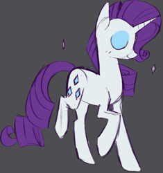Size: 1363x1450 | Tagged: safe, artist:overthemaginot, rarity, pony, unicorn, g4, colored, colored sketch, eyes closed, female, mare, sketch, sparkles, walking