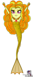 Size: 1500x3500 | Tagged: safe, artist:intelmax89, adagio dazzle, siren, equestria girls, g4, bare shoulders, clothes, cutie mark accessory, gem, gloves, jewelry, mermaid tail, necklace, simple background, siren gem, sleeveless, solo, strapless, transparent background