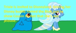 Size: 1280x565 | Tagged: safe, alternate version, artist:disneyponyfan, trixie, goo, g4, make new friends but keep discord, 1000 hours in ms paint, b.o.b. (monster vs. aliens), crossover, engrish, misspelling, parody, wat