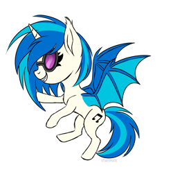 Size: 2082x2069 | Tagged: safe, artist:starshade, dj pon-3, vinyl scratch, alicorn, bat pony, bat pony alicorn, pony, g4, bat ponified, bat wings, female, high res, horn, mare, race swap, simple background, solo, white background, wings