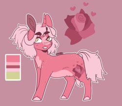 Size: 1280x1110 | Tagged: safe, artist:astrodrveams, oc, oc only, oc:melrose, pony, unicorn, color palette, colt, cutie mark, magical gay spawn, male, offspring, parent:big macintosh, parent:prince blueblood, parents:bluemac, reference sheet, solo