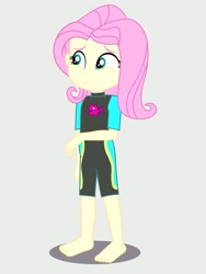 Size: 1536x2048 | Tagged: safe, artist:draymanor57, fluttershy, equestria girls, g4, age regression, clothes, female, fluttershy's wetsuit, solo, swimsuit, wetsuit, young, younger