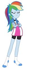 Size: 270x566 | Tagged: safe, artist:decismuchjuvenile, artist:selenaede, rainbow dash, equestria girls, g4, base used, clothes, simple background, socks, stocking feet, white background