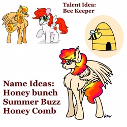 Size: 1920x1920 | Tagged: safe, artist:morion87, oc, oc only, oc:honey comb, oc:honeybuzz, oc:pearl rose, pegasus, pony, magical lesbian spawn, oc x oc, offspring, parent:oc:honeybuzz, parent:oc:pearl rose, simple background, white background